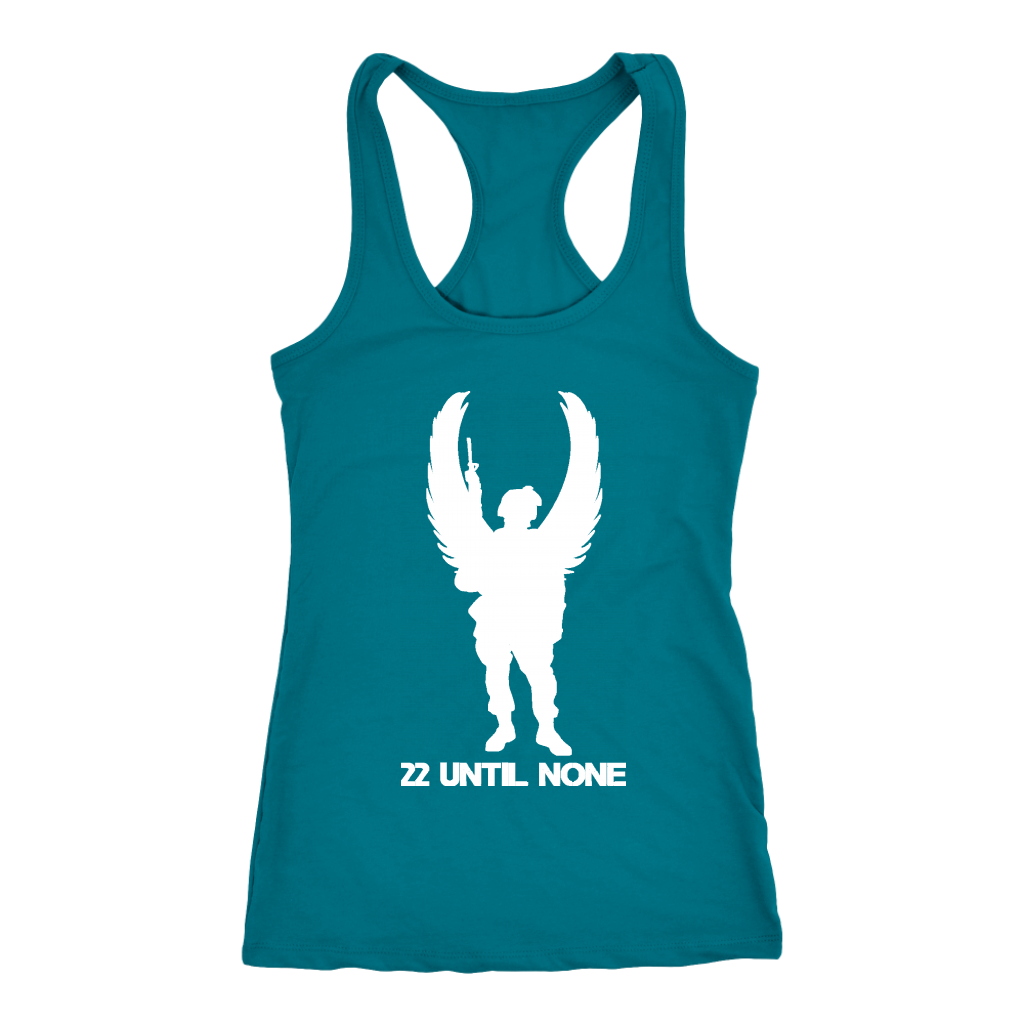 Women's Racer Back Tank - White Logo