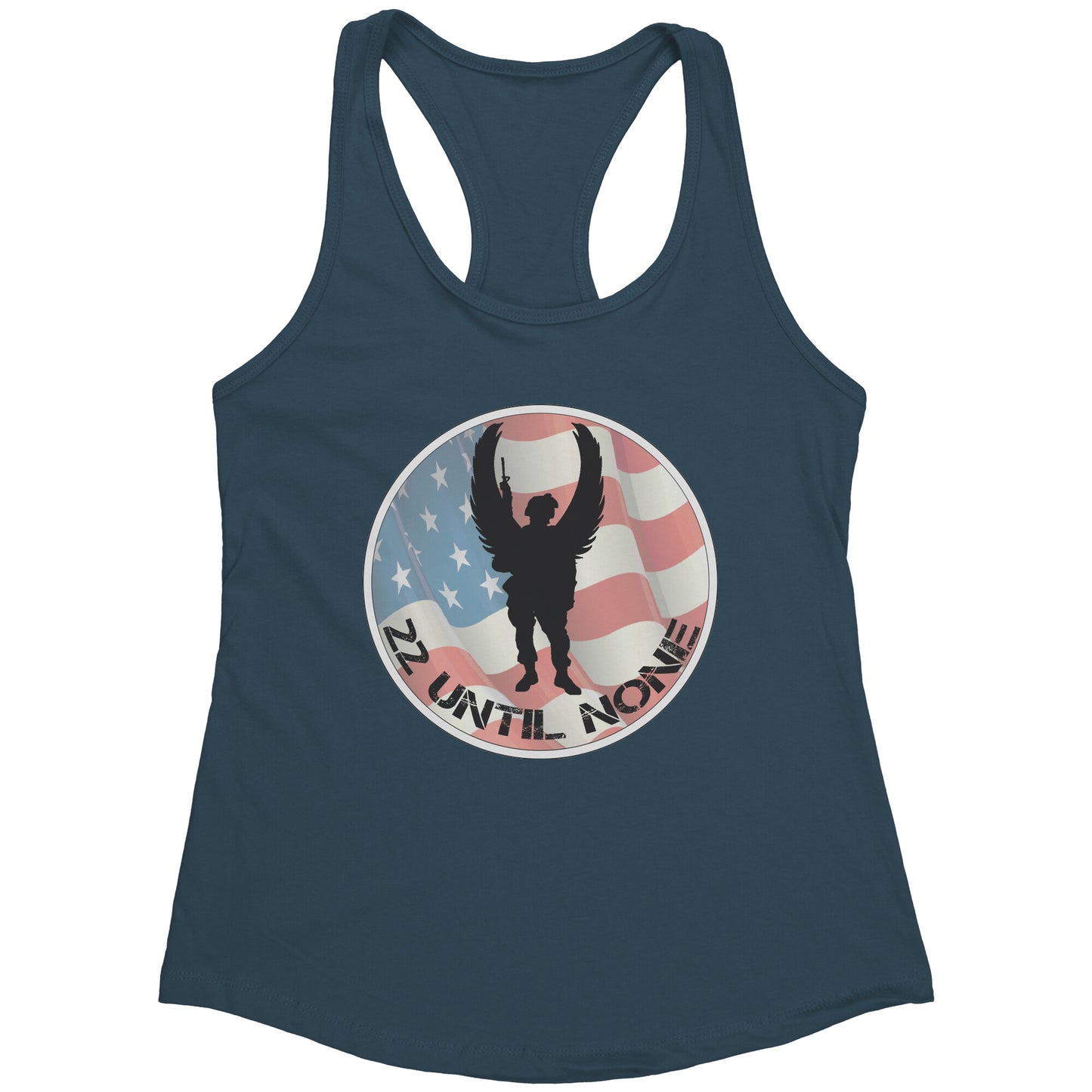 Next Level Womens Racerback Tank - Flag Logo