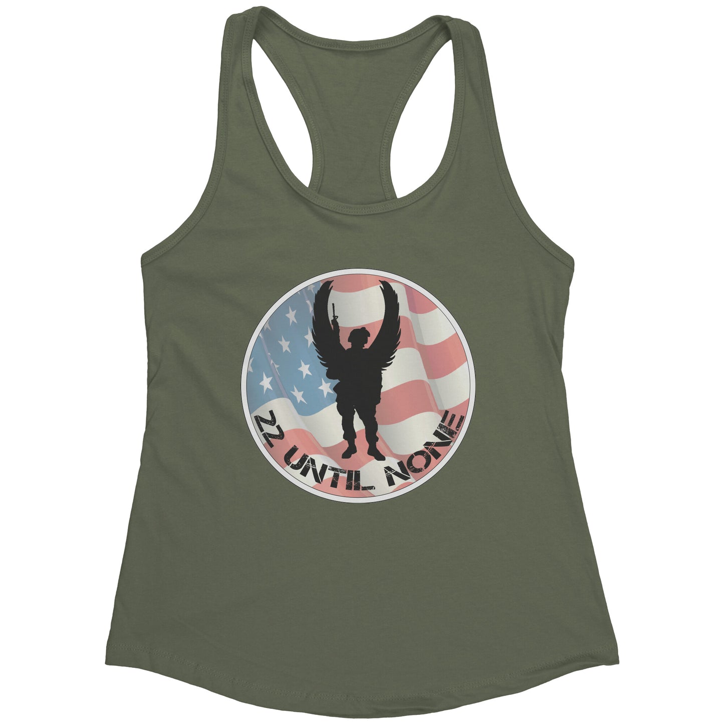 Next Level Womens Racerback Tank - Flag Logo