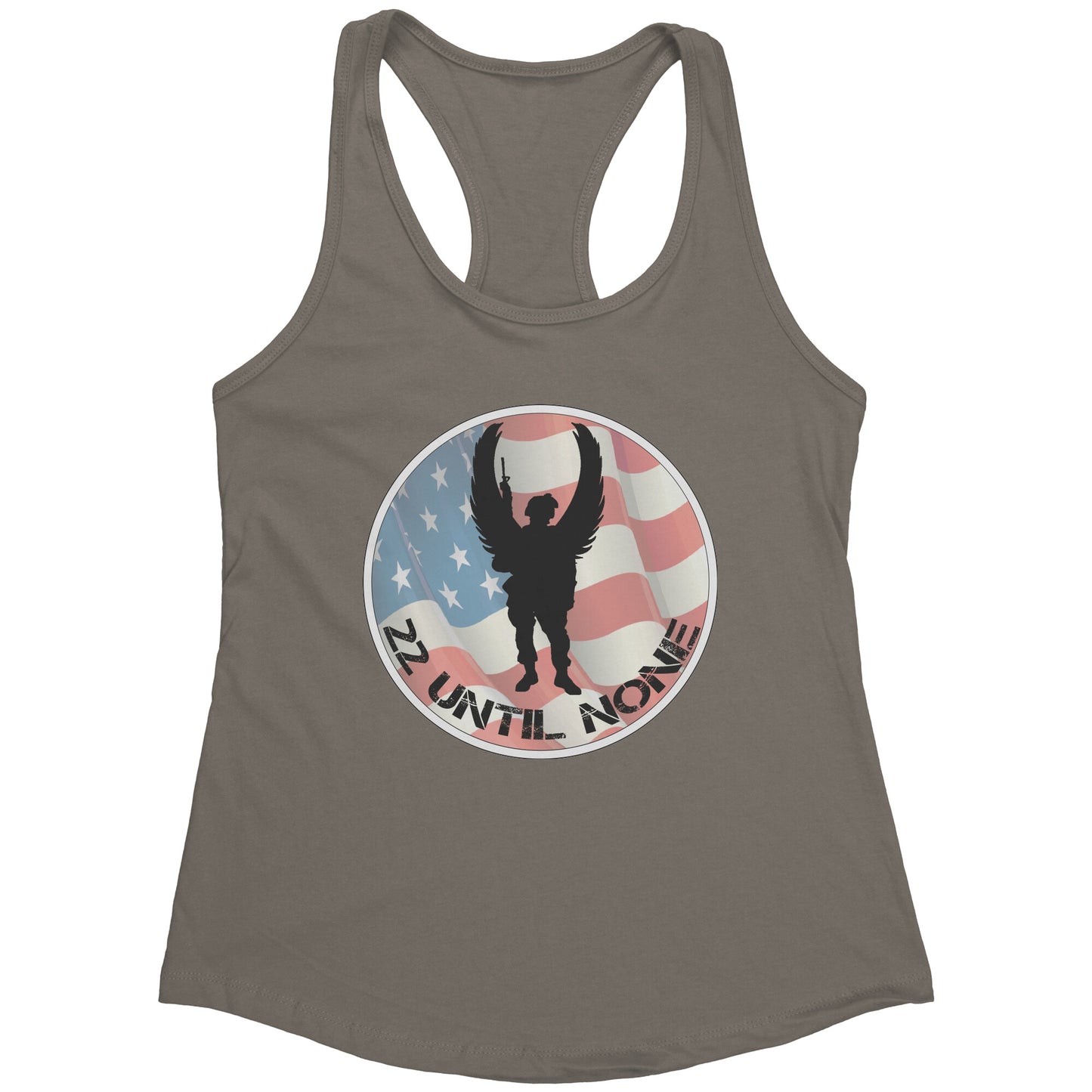 Next Level Womens Racerback Tank - Flag Logo