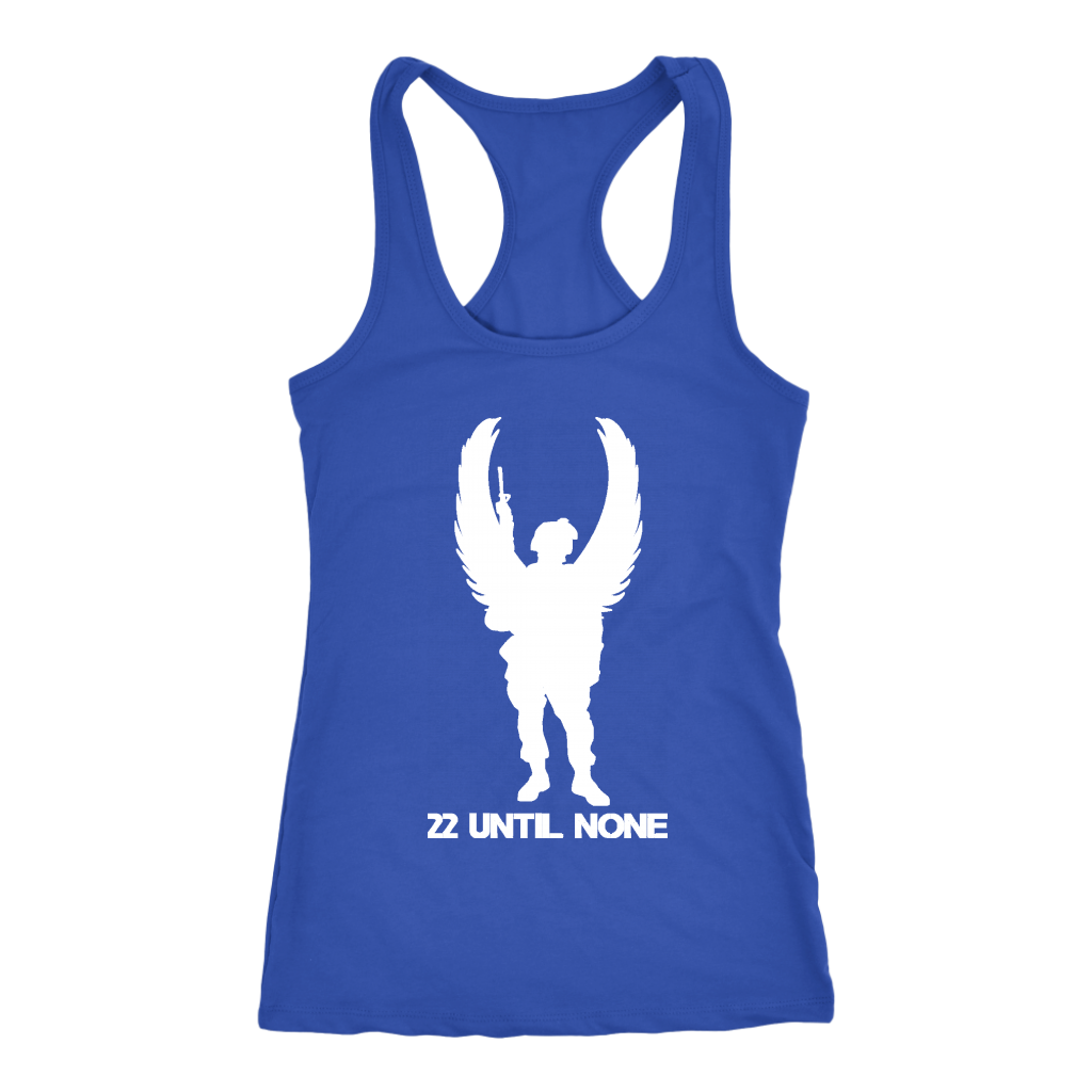 Women's Racer Back Tank - White Logo