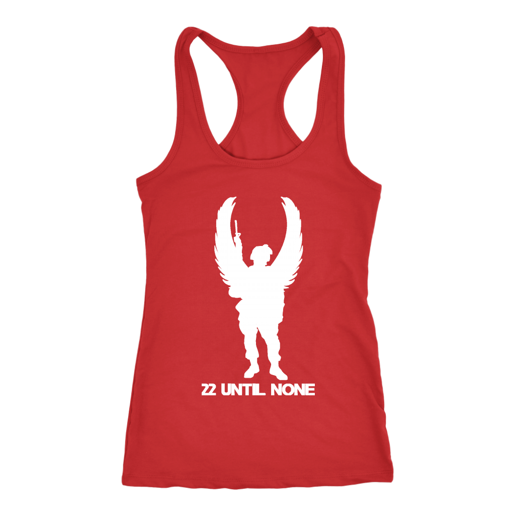 Women's Racer Back Tank - White Logo