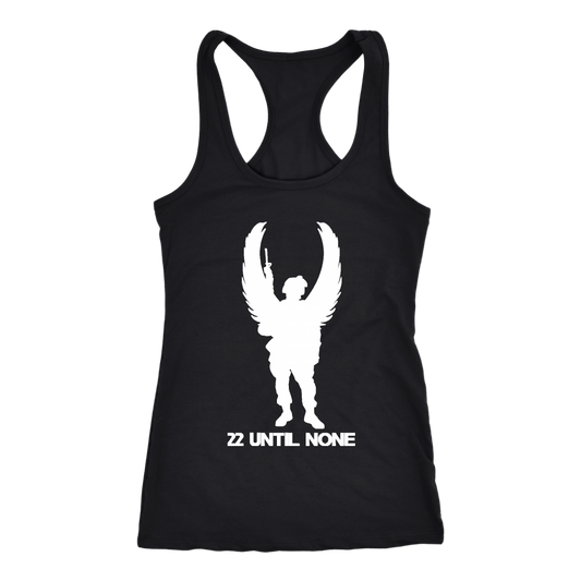 Women's Racer Back Tank - White Logo