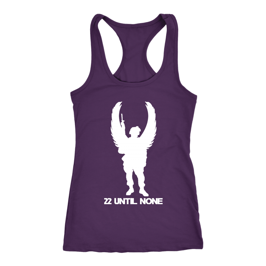 Women's Racer Back Tank - White Logo