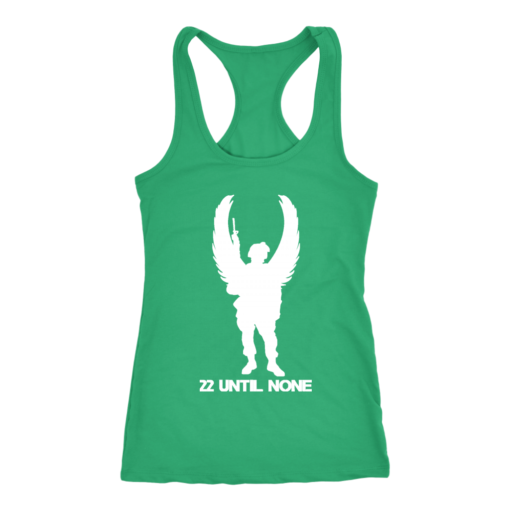 Women's Racer Back Tank - White Logo