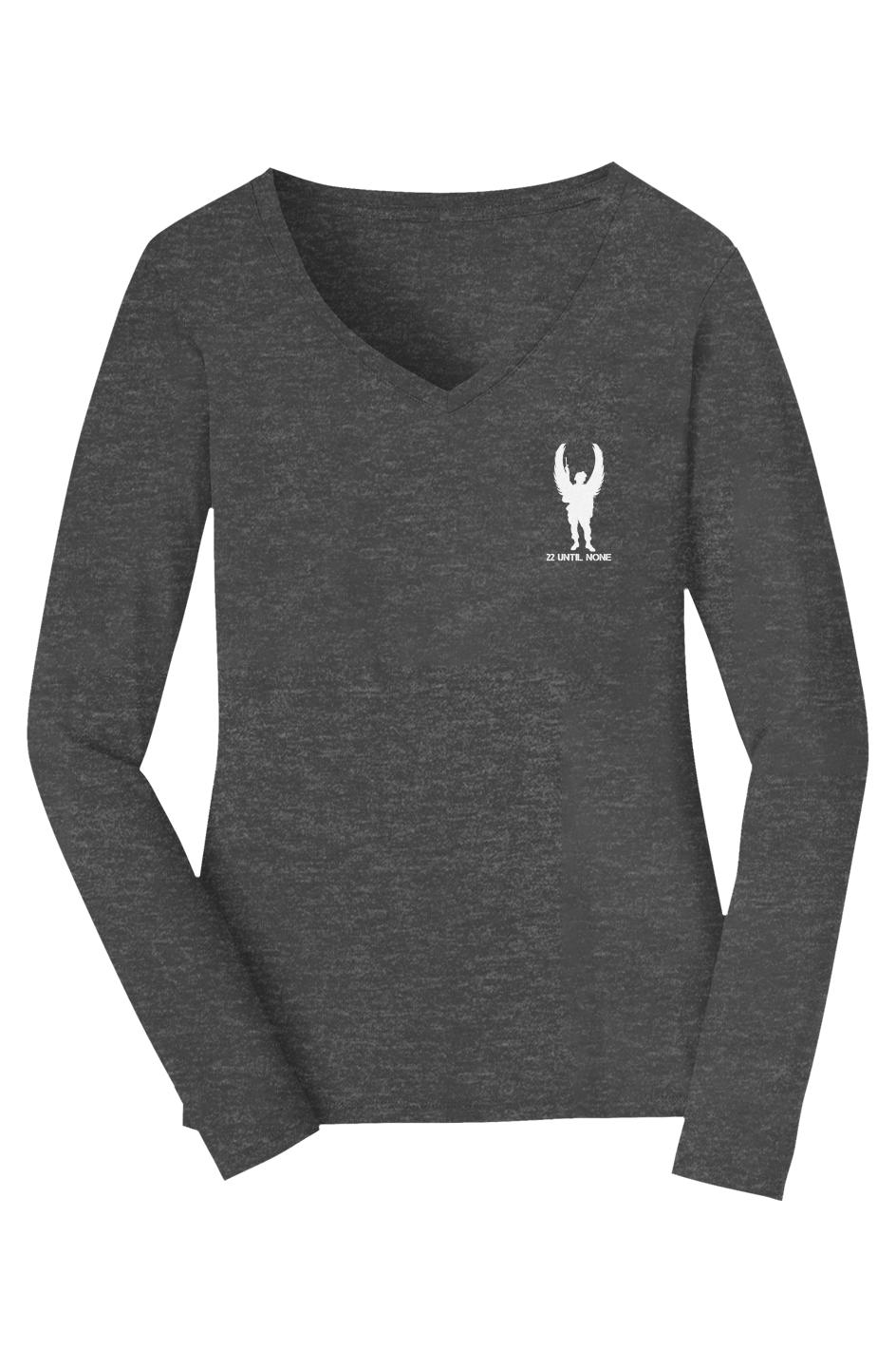Womens White Logo Fan Favorite V Neck Tee