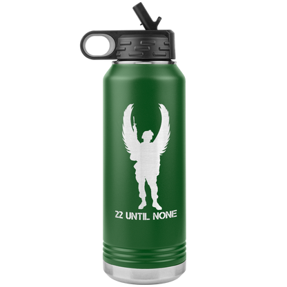 32 oz vaccum insulated water bottle - white logo