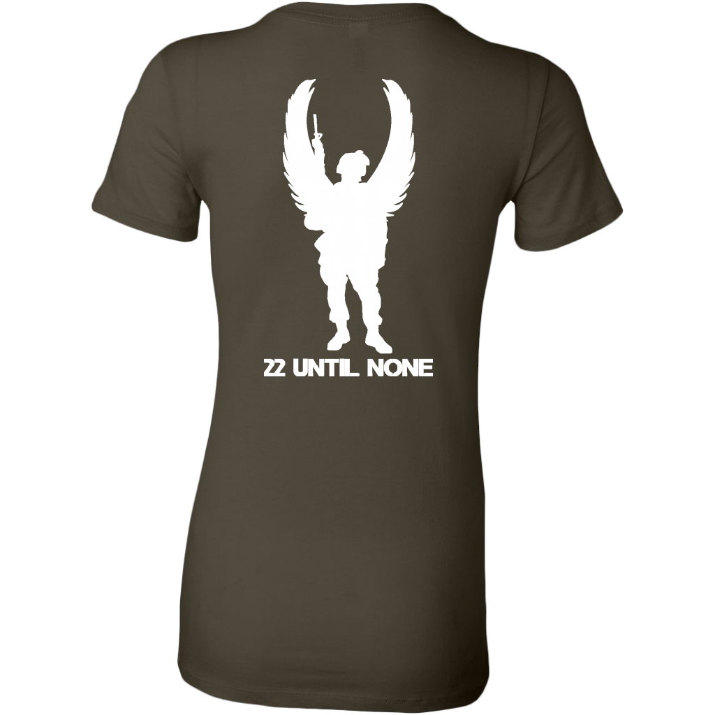 22 Until None Original Logo - White - Women's Long Length Slim Fit