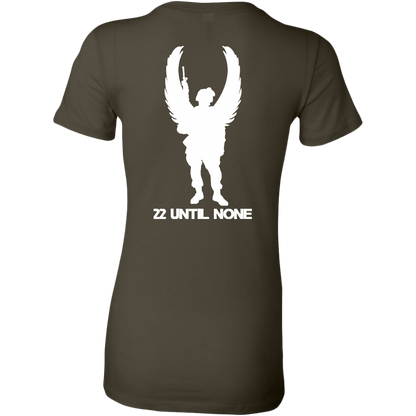 22 Until None Original Logo - White - Women's Long Length Slim Fit