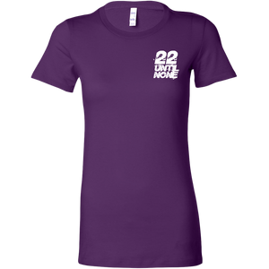 22 Until None Original Logo - White - Women's Long Length Slim Fit