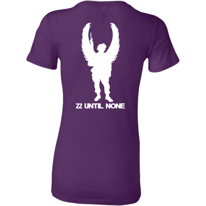 22 Until None Original Logo - White - Women's Long Length Slim Fit