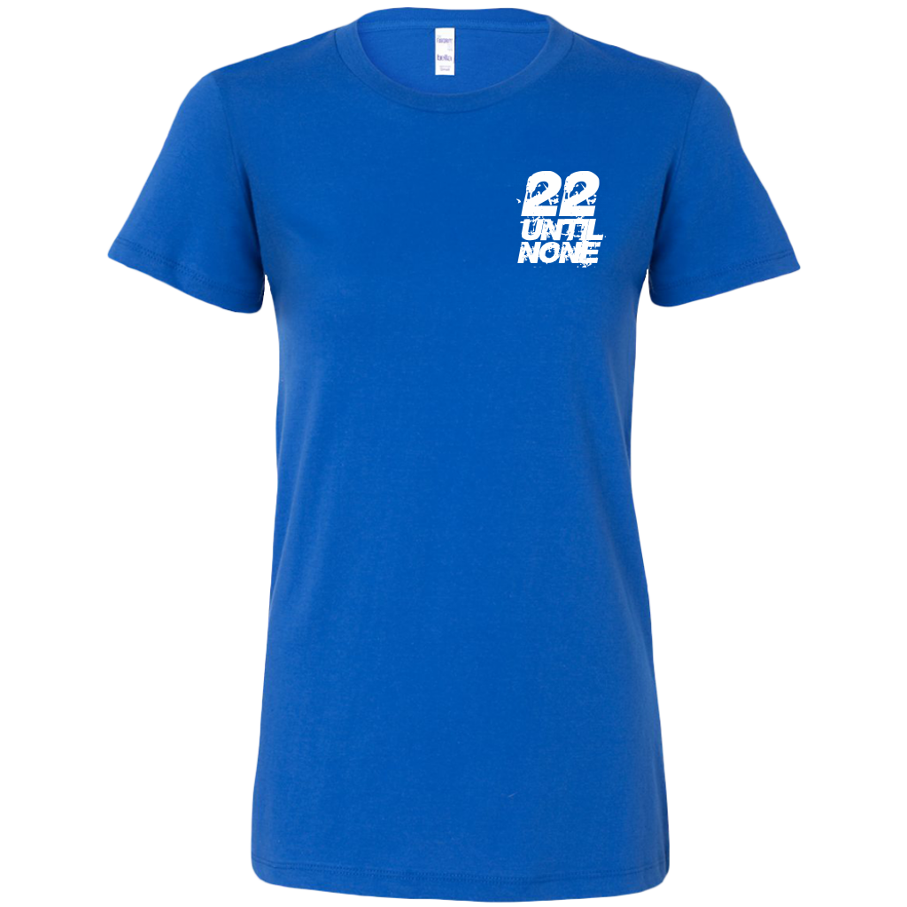 22 Until None Original Logo - White - Women's Long Length Slim Fit