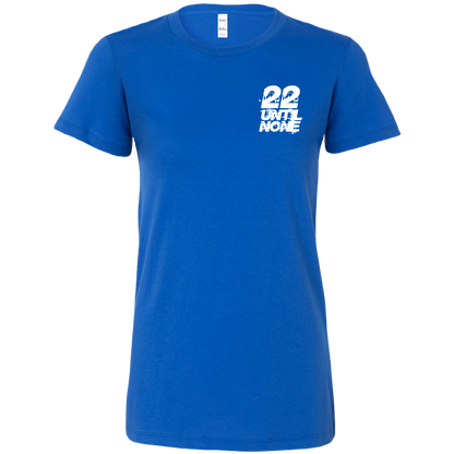 22 Until None Original Logo - White - Women's Long Length Slim Fit