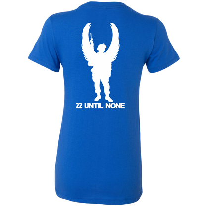 22 Until None Original Logo - White - Women's Long Length Slim Fit