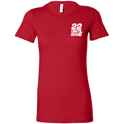 22 Until None Original Logo - White - Women's Long Length Slim Fit