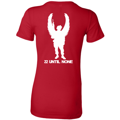 22 Until None Original Logo - White - Women's Long Length Slim Fit