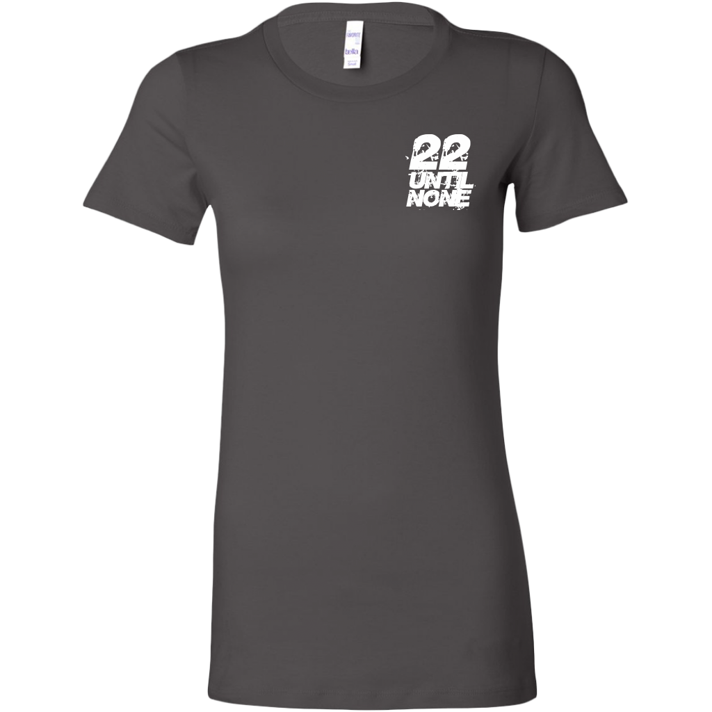 22 Until None Original Logo - White - Women's Long Length Slim Fit