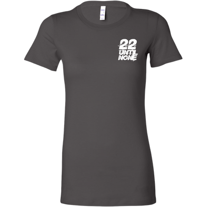 22 Until None Original Logo - White - Women's Long Length Slim Fit