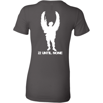 22 Until None Original Logo - White - Women's Long Length Slim Fit