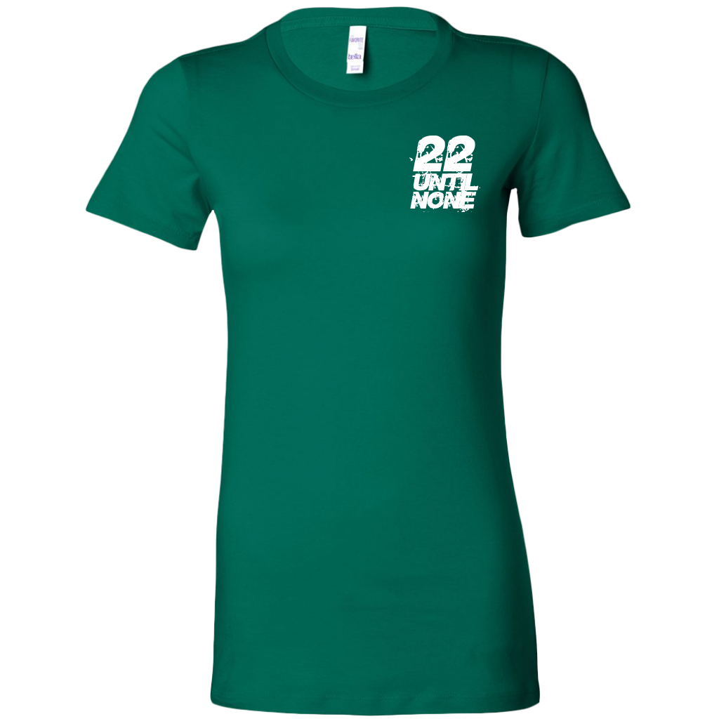 22 Until None Original Logo - White - Women's Long Length Slim Fit