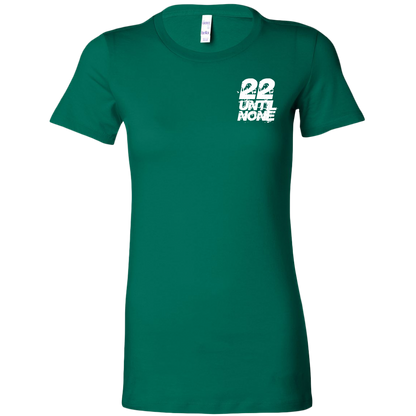 22 Until None Original Logo - White - Women's Long Length Slim Fit