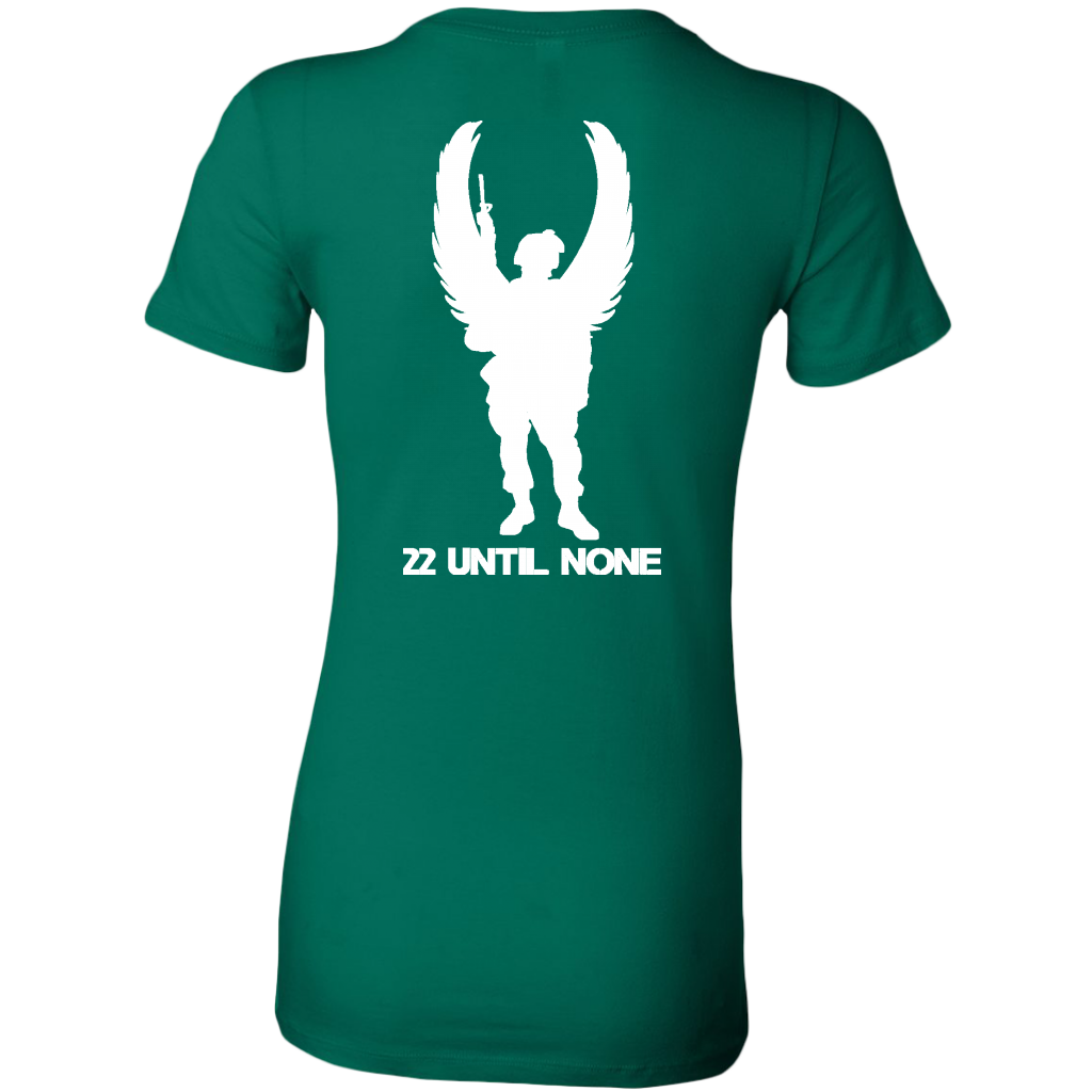 22 Until None Original Logo - White - Women's Long Length Slim Fit