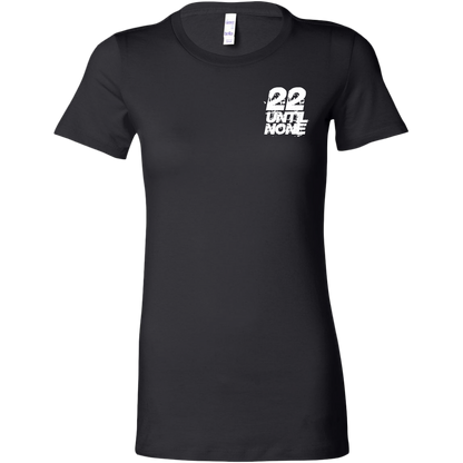 22 Until None Original Logo - White - Women's Long Length Slim Fit