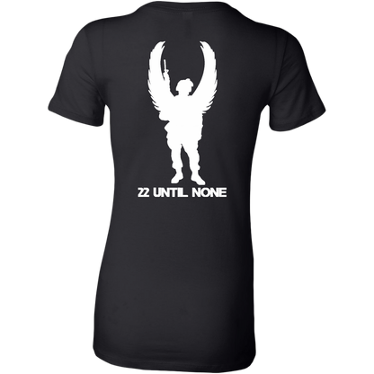 22 Until None Original Logo - White - Women's Long Length Slim Fit