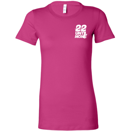 22 Until None Original Logo - White - Women's Long Length Slim Fit