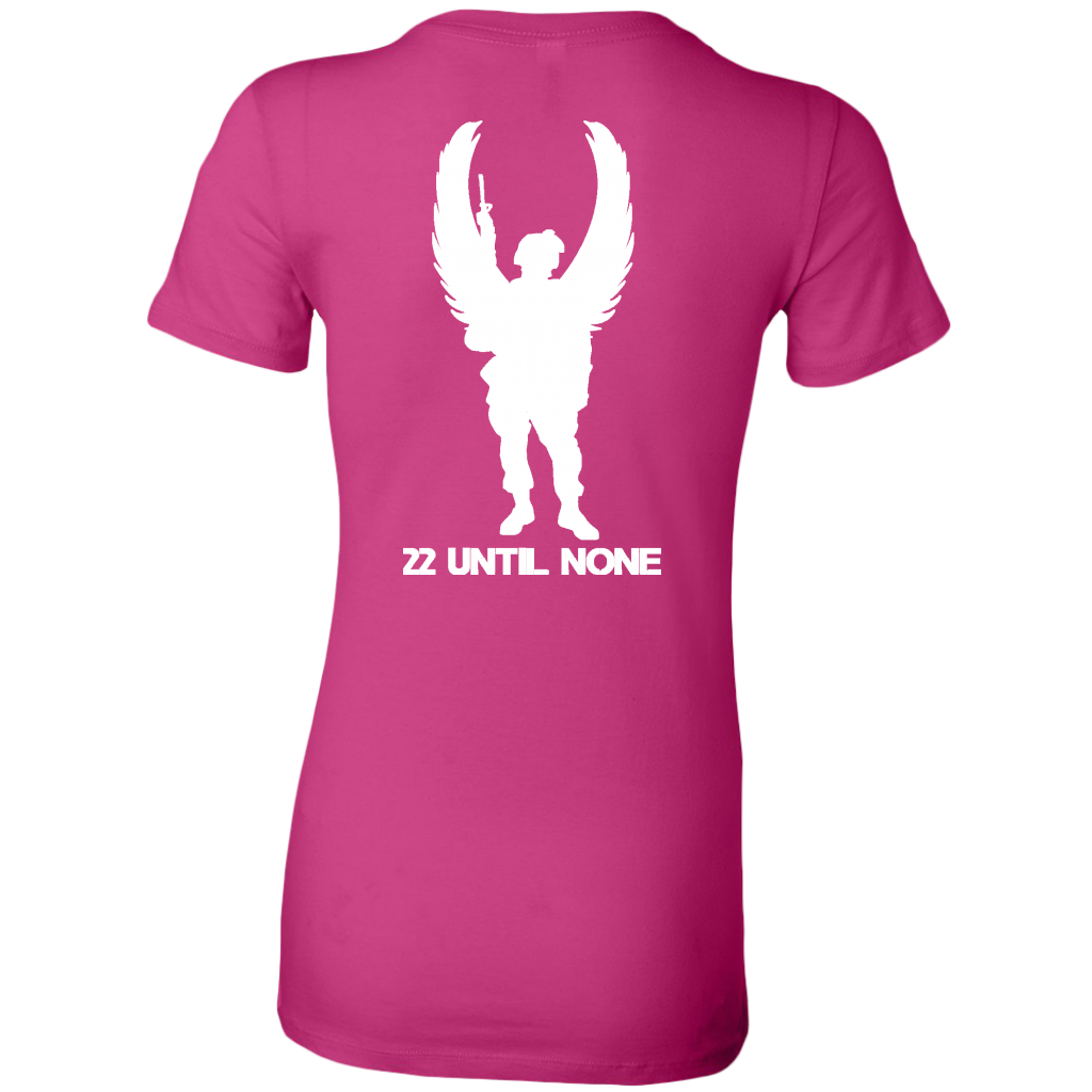 22 Until None Original Logo - White - Women's Long Length Slim Fit