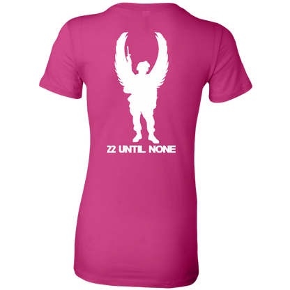 22 Until None Original Logo - White - Women's Long Length Slim Fit