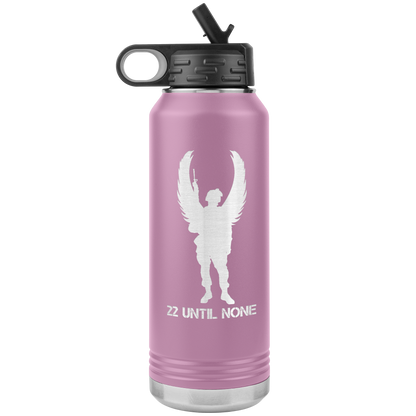 32 oz vaccum insulated water bottle - white logo