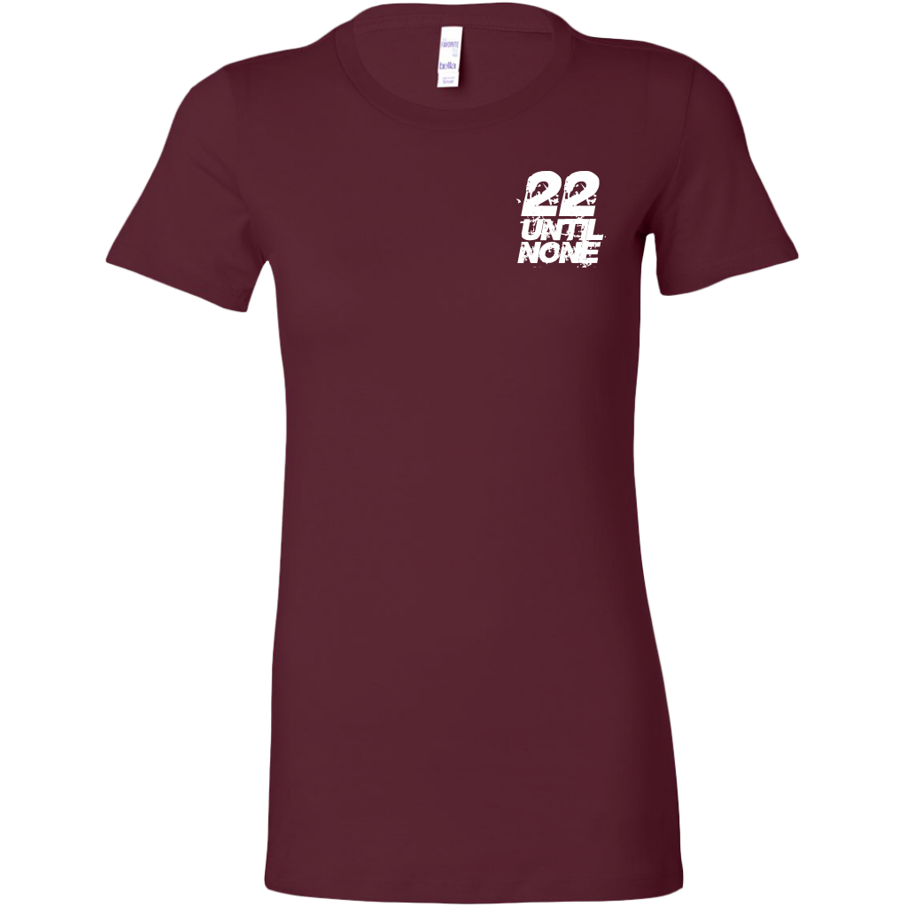 22 Until None Original Logo - White - Women's Long Length Slim Fit