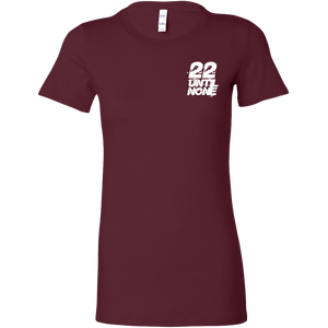 22 Until None Original Logo - White - Women's Long Length Slim Fit