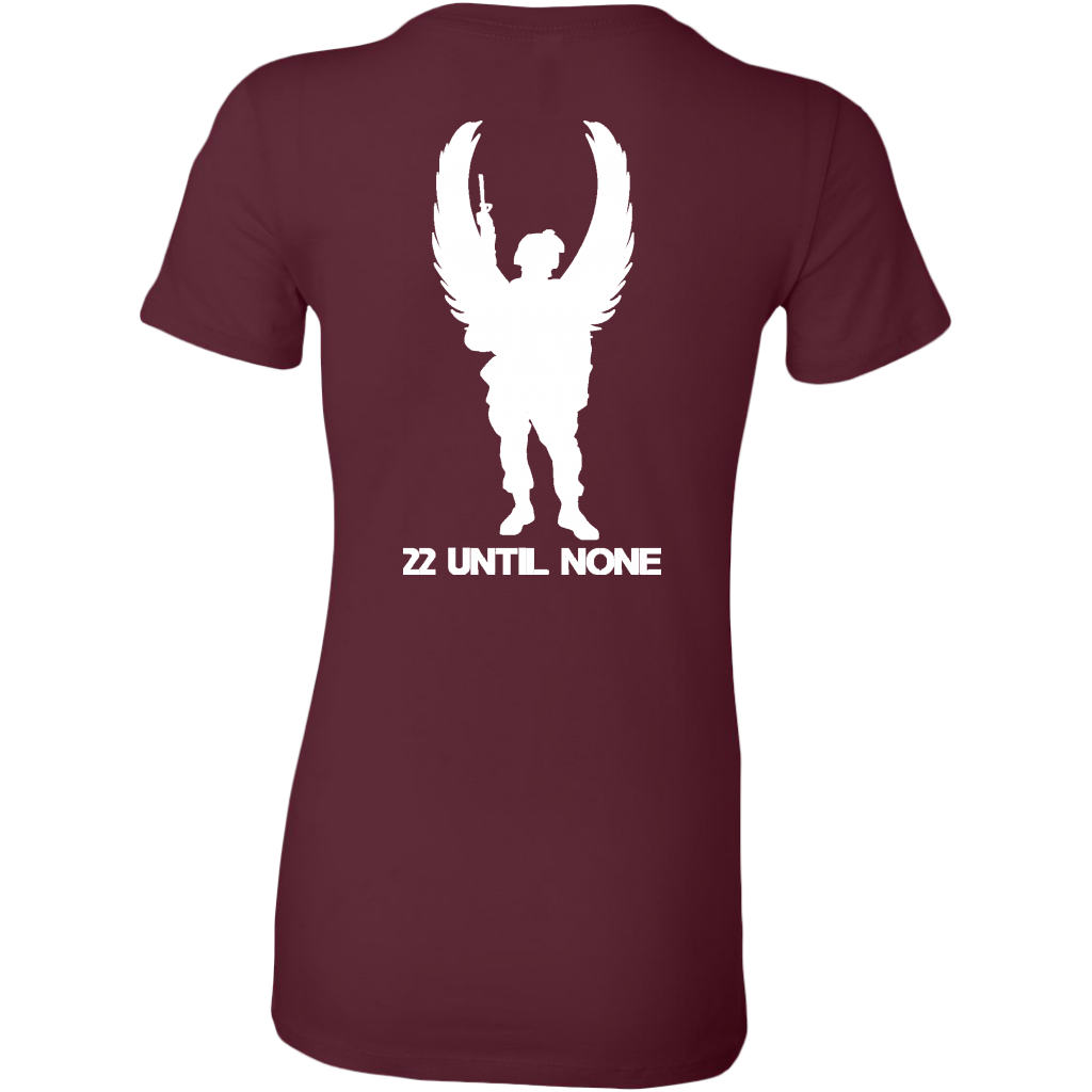 22 Until None Original Logo - White - Women's Long Length Slim Fit