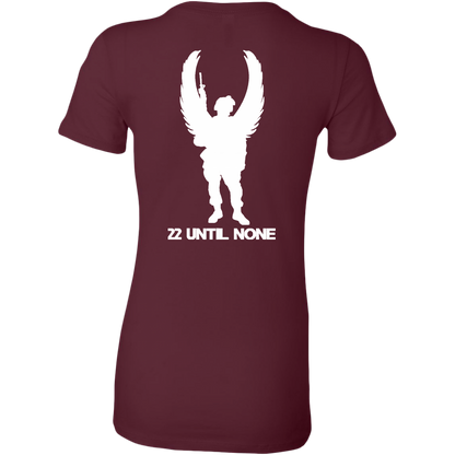 22 Until None Original Logo - White - Women's Long Length Slim Fit